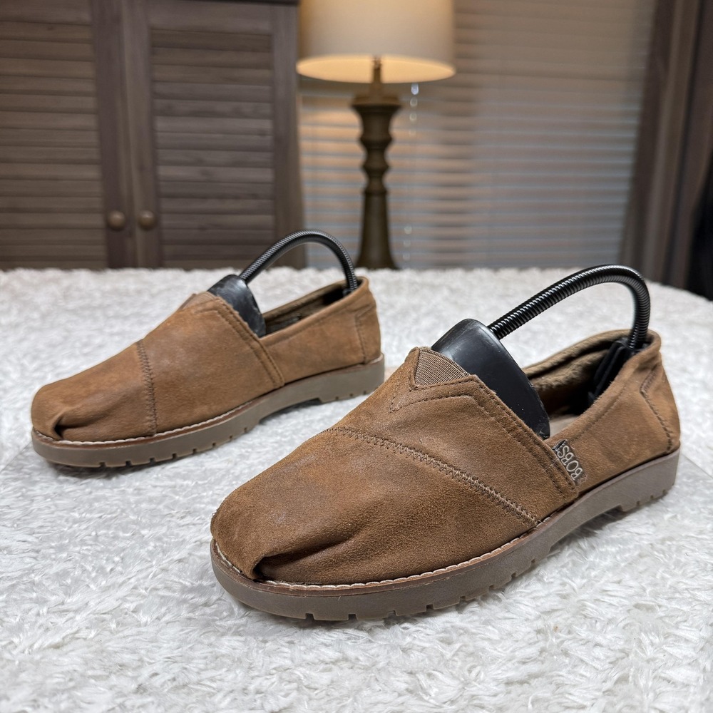 BOBS Shoes Womens Size 9 Brown Slip On Suede Comfort Flats Casual Cozy Soft Boho